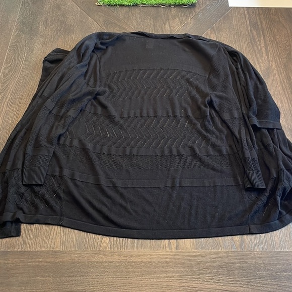 WHITE House Black Market Black Open Front Sweater Size Small - Picture 6 of 7